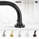 Vareta de cortina TANGWIN Black Wrap Around 120 a 230 cm em preto fosco