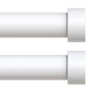 Vareta de cortina VOIIY 1" de diâmetro para janelas 122-213 cm branca