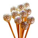 Vareta decorada mels brushes 25cm prata