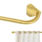 Varetas de cortina GXOACKJ Gold 5/8 polegadas ajustáveis 122-213 cm Varetas de cortina GXOACKJ Gold 5/8 polegadas ajustáveis 122-213 cm