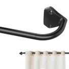 Varetas de cortina GXOACKJ pretas, 71-152 cm, blackout ajustável
