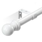 Varetas de cortina HOSKO White para janelas de 168 a 366 cm com suportes