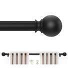 Varetas de cortina JRZOO pretas de 91 a 213 cm (3-7 pés) com remates