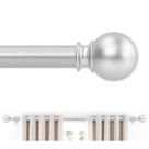 Varetas de cortina JRZOO Silver 45-150 cm com acabamentos, suportes e parafusos