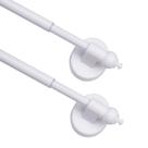 Varetas de cortina magnéticas BOOM JOG para portas de metal 23-41cm brancas, pacote com 2 unidades