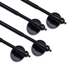 Varetas de cortina magnéticas BOOM JOG para portas de metal de 40 a 70 cm pretas, pacote com 4