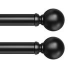 Varetas de cortina, oi! Dear, pacote com 2, preto, 45-115 cm, ajustável, 1,6 cm