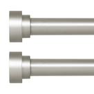Varetas de cortina, oi! querido pacote com 2 prateados de 18-60 polegadas (45-150 cm)