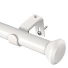 Varetas de cortina SIMEWIN Heavy Duty 122 a 213 cm brancas com diamante