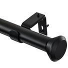 Varetas de cortina SIMEWIN Heavy Duty 122 a 213 cm pretas com diamante