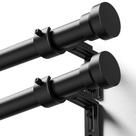 Varetas de cortina YaFex 1m ajustáveis 81-213 cm com acabamentos em alumínio