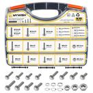 Variedade de parafusos MYWISH 830 unidades M6 M8 M10 Flange Métrica