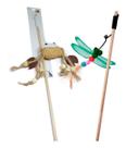 Varinha Brinquedo para Gato com 2 Varinhas - Libélula e Caranguejo