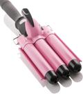 Varinha de ferro ondulada Hair Waver Alure Three Barrel 1 polegada rosa