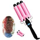 Varinha de ondulação SISROL 3 Barrel Hair Crimper LCD 210C