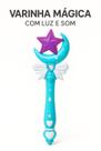 Varinha Mágica 32 cm com Luz e Som Brinquedo Infantil LED Festa