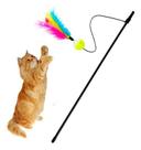 Varinha para Gatos Cat Penas Sisal Brinquedo Interativo Vara Divertida Varinha para Gatos