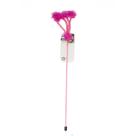 Varinha para gatos com plumas pawise rosa