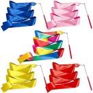 Varinhas Streamer Rhythmic Gymnastics Ribbon Wands de 2 m, conjunto de 5 Varinhas Streamer Rhythmic Gymnastics Ribbon Wands de 2 m, conjunto de 5