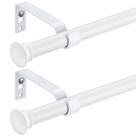 Varões de cortina DEROFIT White 70-120 cm, pacote com 2 suportes
