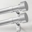 Varões de cortina IFELS Heavy Duty 70-120 cm prateados, conjunto de 2