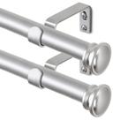 Varões de cortina TONIAL Telescoping 3/4 polegadas 48-84 polegadas prateados, pacote com 2