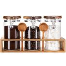 Vasilha de café Yangbaga Glass 1350mL com prateleira e colher