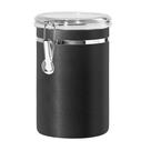 Vasilha de cozinha Oggi de aço inoxidável 1.8L preta hermética