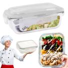 Vasilha De Vidro Hermético Pote Marmita Mantimentos Tampa 640ml para Microondas Freezer Congelador Geladeira Guardar Alimento