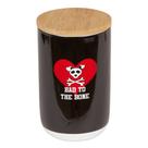 Vasilha para animais de estimação Bone Dry Ceramic com tampa de bambu 1,06 L