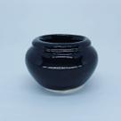 Vasinho Cerâmico Esmaltado para Suculentas Mini Vaso Cachepô Preto