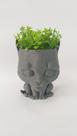 Vasinho Em Formato de Gatinho Siamês, Com Flores Artificiais, Verdinho