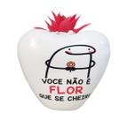 Vasinho Pequeno de Ceramica Flork coração Dia dos Namorados