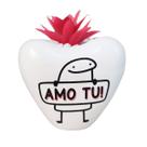 Vasinho Pequeno de Ceramica Flork coração Frase Amo Tu