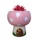 Vasinho Vaso Para Suculenta Casinha de cogumelo Rosa Bebe