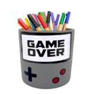 Vaso 1 Pote Decorativo de Ceramica Mesa Gamer Over CINZA