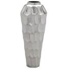 Vaso alto de metal prata 24x60 cm