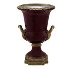 Vaso Ânfora Porcelana Nobre Vinho Alças Classica Bronze Luxo