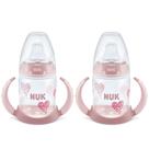 Vaso Aprendiz NUK para Bebés 150 mL 6m+ con Boquilla Suave Corazones Rosados