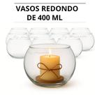 Vaso Aquário mini pequeno 400 ml kit 24 redondo vidro lembrancinha festa evento comemoração casamento formatura