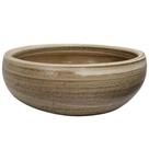 Vaso Bacia de Cerâmica para Arranjo de Cactos e Suculentas 26 x 10cm Cor Palha