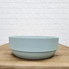 Vaso Baixo Decorativo de Cerâmica Ikebana Verde Fosco