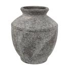 Vaso Benzara Modern Pot Shape Antique Marrom Cinza 41 cm