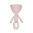 Vaso Bob Robert Plant Sentando Em Poliresina Rosa 18x10x10cm