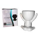 Vaso Boneco Bob Em Porcelana Sentado P/Cacto Suculenta