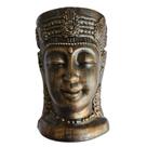 Vaso Buda Decorativo Plástico ouro Cabeça 25cm budismo Vaso Buda Decorativo Plástico ouro Cabeça 25cm budismo