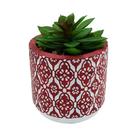 Vaso C/ Planta Artificial 8x8cm em Cimento - Vaso C/ Planta Artificial 8x8cm em Cimento -