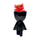 Vaso Cachepo Bob Preto Para Suculenta Cactus
