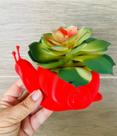 Vaso Cachepô Caracol para Suculentas e Flores Artificiais Decoração Adorno Enfeite Biodegradável e Sustentável