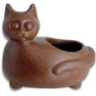Vaso Cachepo Mascote Gato 24CM Ferrugem